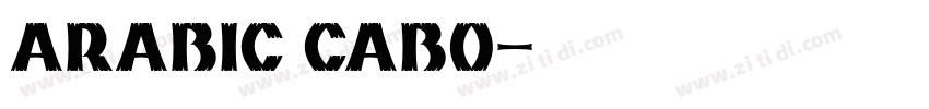 Arabic Cabo字体转换